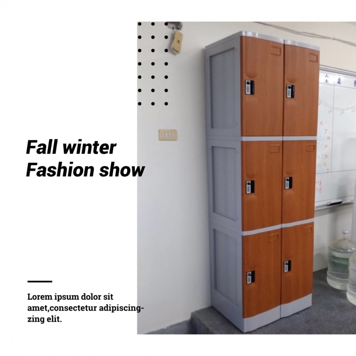 9人 ABS櫃-L 木紋門板-密碼鎖櫃桃園電子式置物櫃